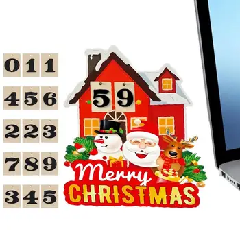 Vianočné Odpočítavanie Kalendár Odolné Tvorivé Zábavné Drevené Santa Ornament Kalendáre Adventné Časovač Domáce Dekorácie Príslušenstvo