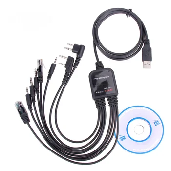8in1 Programovanie USB Kábel pre BAOFENG UV5R MOTOROLA, ICOM KENWOOD YAESU Ručný Mobilný Rádio Walkie Talkie